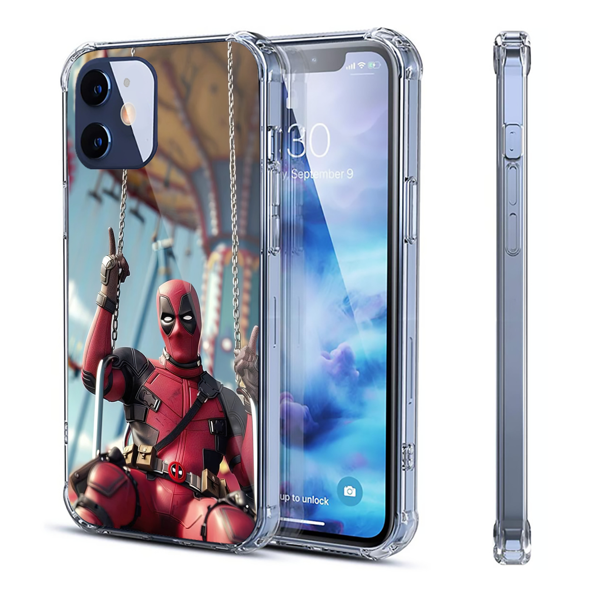 （画像用） Deadpool デッドプール 【iPhone 12シリーズ対応】透明スマホケース（クリアソフトケース）